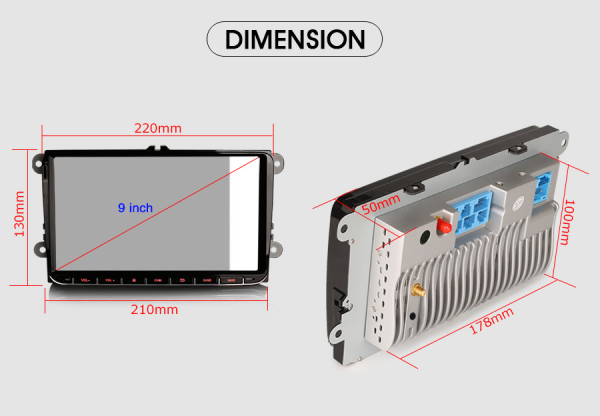 Navigatie auto 2 din, Pachet dedicat VW/SEAT/SKODA, Android 10 [9]