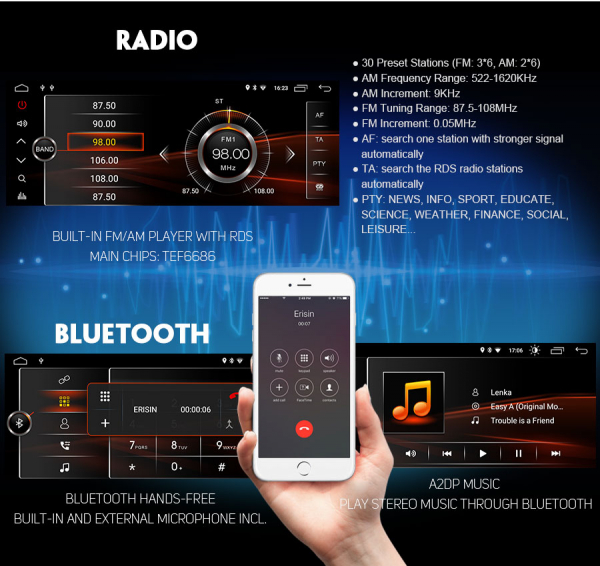 Navigatie auto, Pachet dedicat BMW, Android 10, GPS, WIFI,DAB+, 2GB RAM, 16GB memorie interna [6]