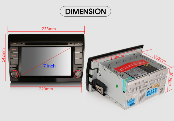 Navigatie auto, Pachet dedicat Fiat Bravo ,7 inch, Android 10 [8]