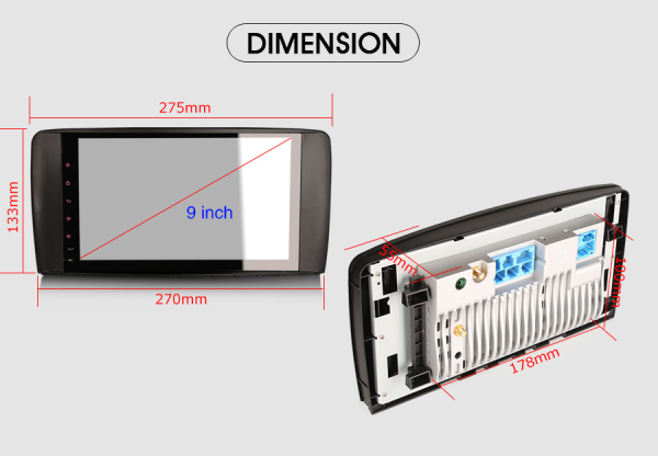 Navigatie auto 2 din, Pachet dedicat Mercedes R Class W251, Android 10, 9 inch [10]