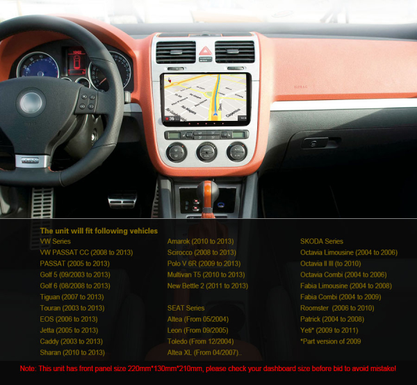 Navigatie auto 2 din, Pachet dedicat VW/SEAT/SKODA, Android 10.0, 9 inch,Quad core CPU [4]