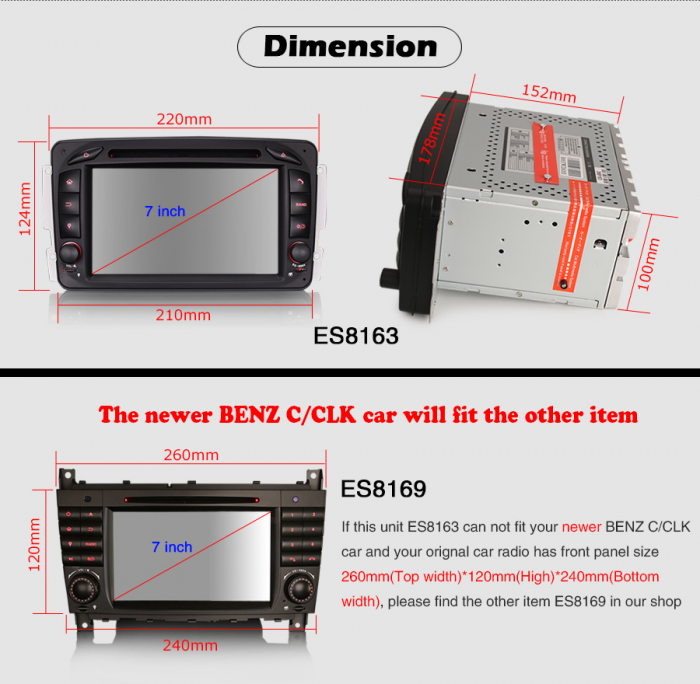 Navigatie auto 2 din, Pachet dedicat Mercedes  Benz CLK W209, Android 11, Octa Core [11]