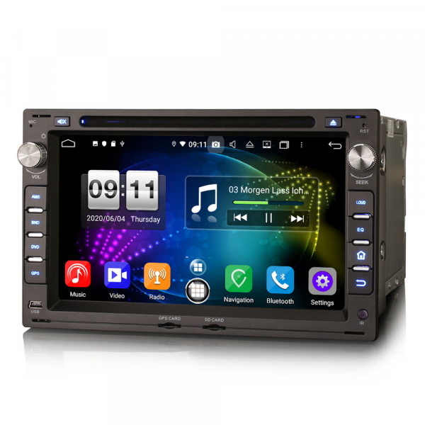 Navigatie auto 2 din, Pachet dedicat VW Golf Passat Polo Lupo Seat Peugeot 307, Android 12 [2]