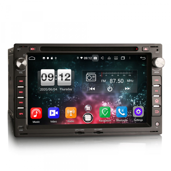 Navigatie auto 2 din, Pachet dedicat VW Golf Passat Polo Lupo Seat Peugeot 307, Android 12 [4]