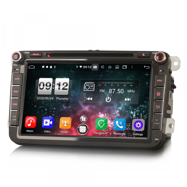 Navigatie auto 2 din, Pachet dedicat VW Seat Skoda, Android 12 [2]
