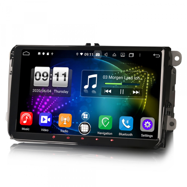 Navigatie auto 2 din, Pachet dedicat VW Golf Passat Tiguan Polo Eos Seat Skoda Stereo, Android 12 [3]