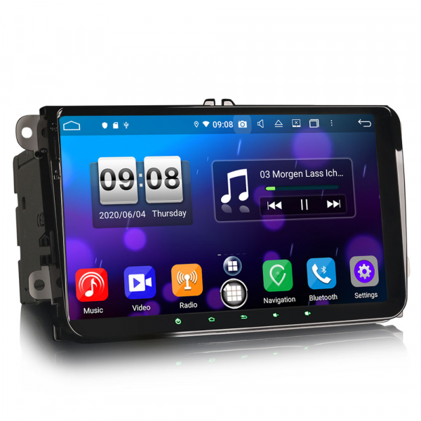 Navigatie auto 2 din, Pachet dedicat VW Golf Passat Tiguan Polo Eos Seat Skoda Stereo, Android 12 [4]