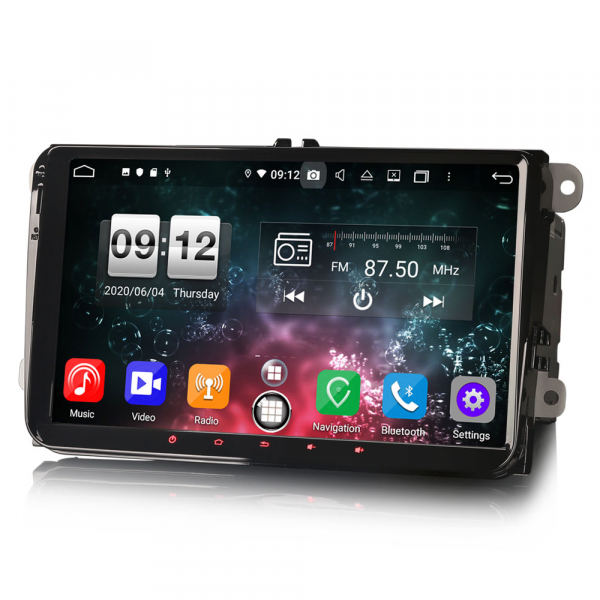 Navigatie auto 2 din, Pachet dedicat VW Golf Passat Tiguan Polo Eos Seat Skoda Stereo, Android 12 [5]