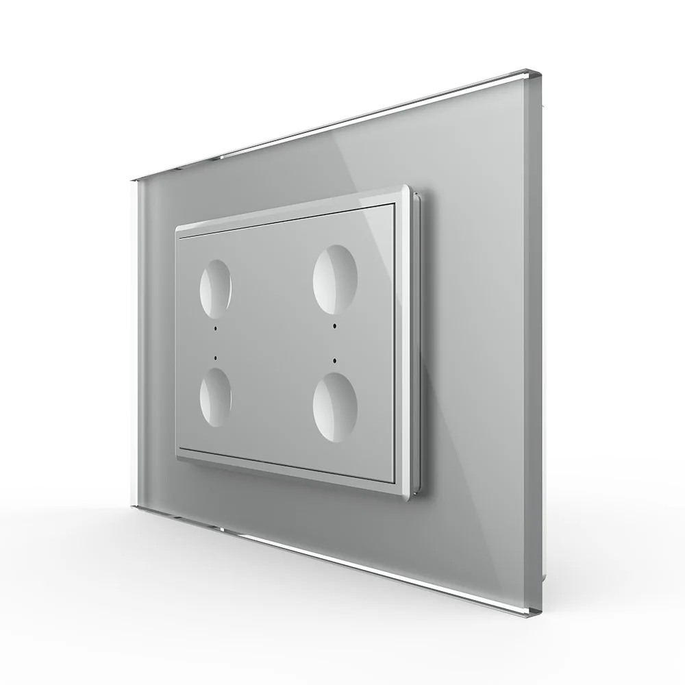 Intrerupator cvadruplu cu touch Livolo cu rama din sticla, standard Italian 3m – Serie noua [4]