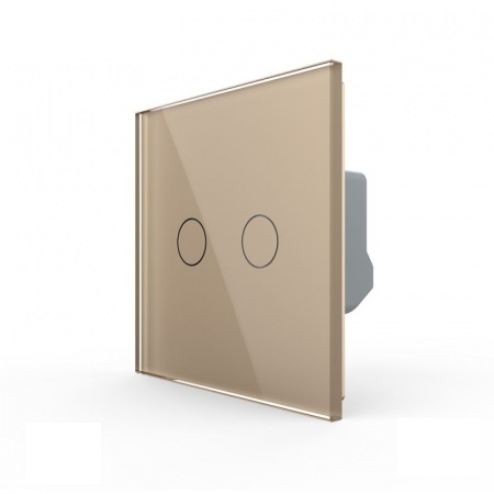 Intrerupator dublu cap scara - cap cruce cu touch Livolo din sticla - protocol ZigBee [2]