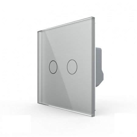 Intrerupator dublu cap scara - cap cruce cu touch Livolo din sticla - protocol ZigBee [4]