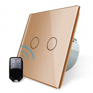 Intrerupator dublu cu touch Livolo, Wireless, Telecomanda inclusa [3]