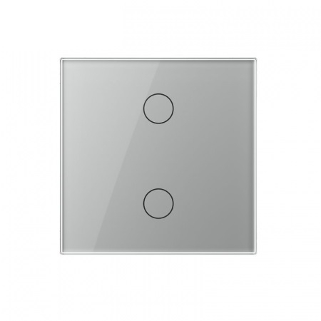 Intrerupator dublu WiFi, cap scara / cruce, cu panou sticla, cu touch [3]