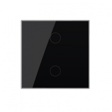 Intrerupator dublu WiFi, cap scara / cruce, cu panou sticla, cu touch [2]
