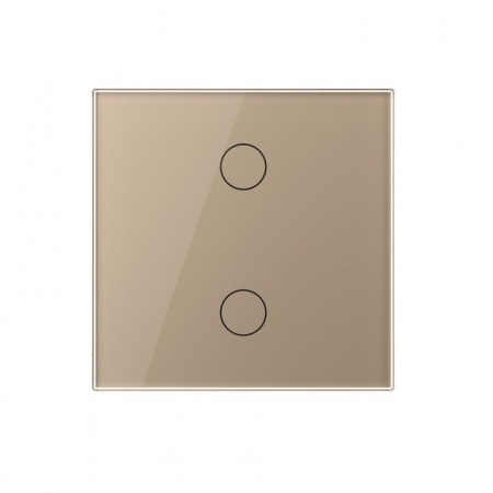 Intrerupator dublu WiFi, cap scara / cruce, cu panou sticla, cu touch [4]