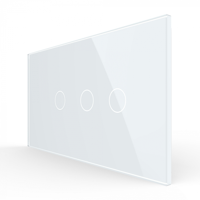 Intrerupator Simplu + Dublu cu Touch LIVOLO cu Rama Din Sticla, 4M, Standard Italian [1]