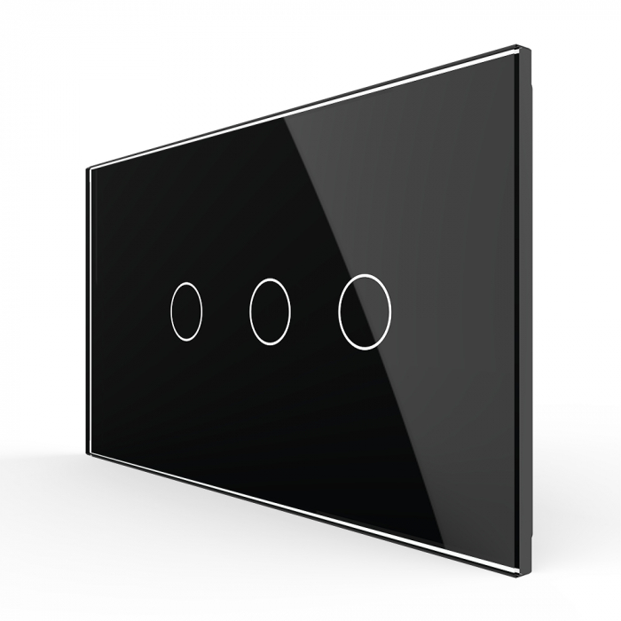 Intrerupator Simplu + Dublu cu Touch LIVOLO cu Rama Din Sticla, 4M, Standard Italian [2]