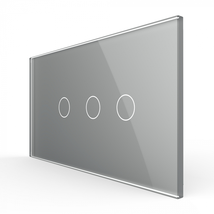Intrerupator Simplu + Dublu cu Touch LIVOLO cu Rama Din Sticla, 4M, Standard Italian [3]