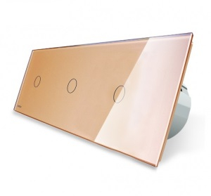 Intrerupator simplu+simplu+simplu cu touch Livolo din sticla [2]