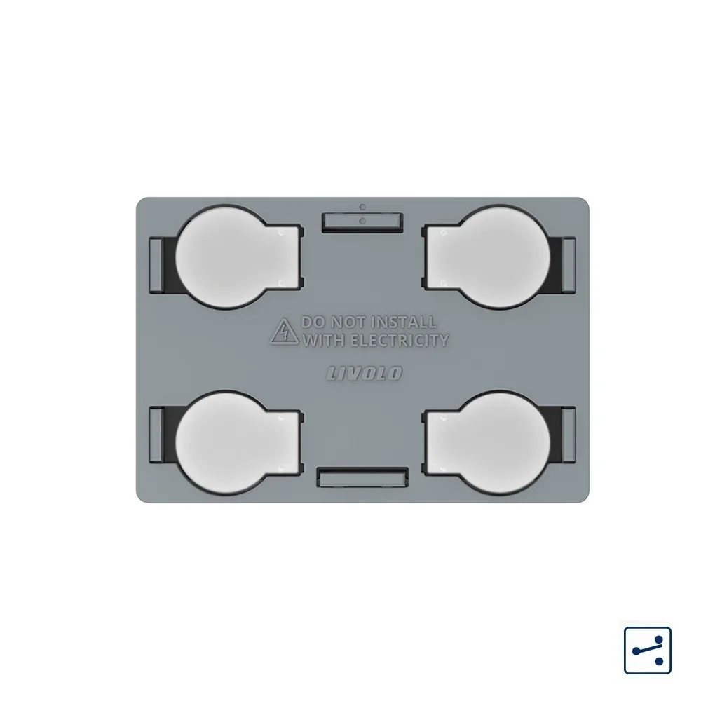 Modul intrerupator cvadruplu cap scara / cruce cu touch Livolo, standard Italian 3M [2]