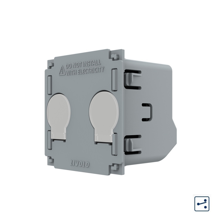 Modul Intrerupator Dublu Cap Scara / Cruce cu Touch LIVOLO [1]