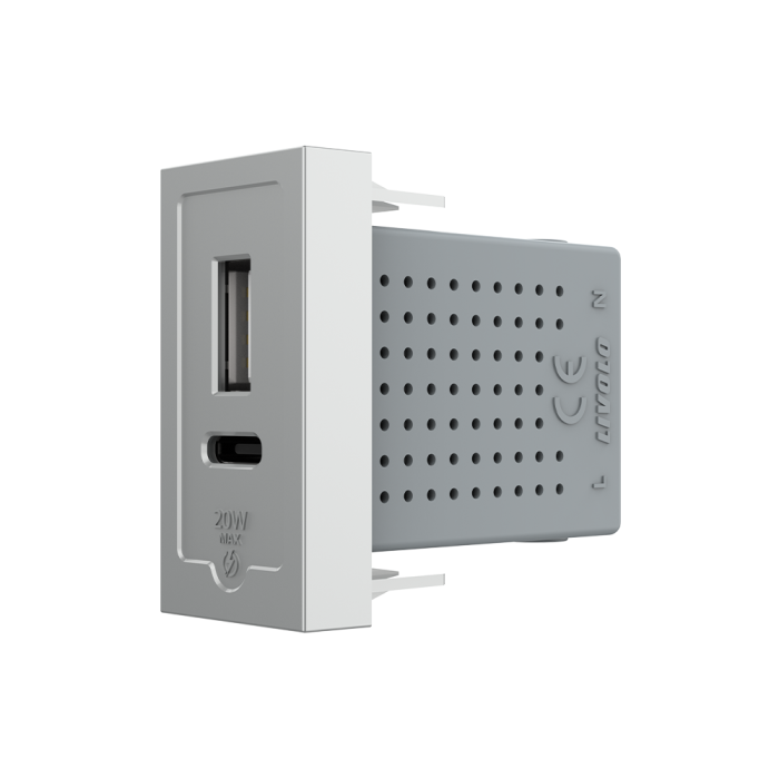 Modul Priza 1M USB-A + USB-C, 20W LIVOLO [3]