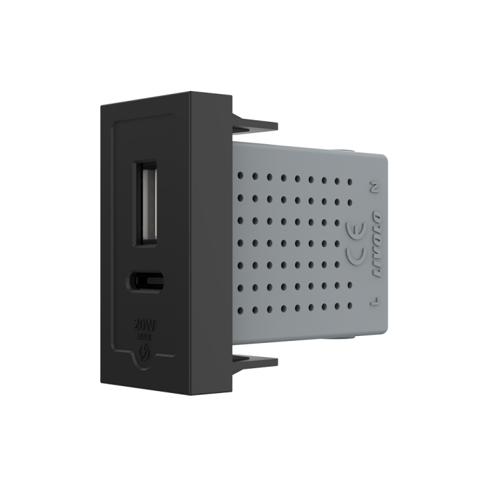 Modul Priza 1M USB-A + USB-C, 20W LIVOLO [2]