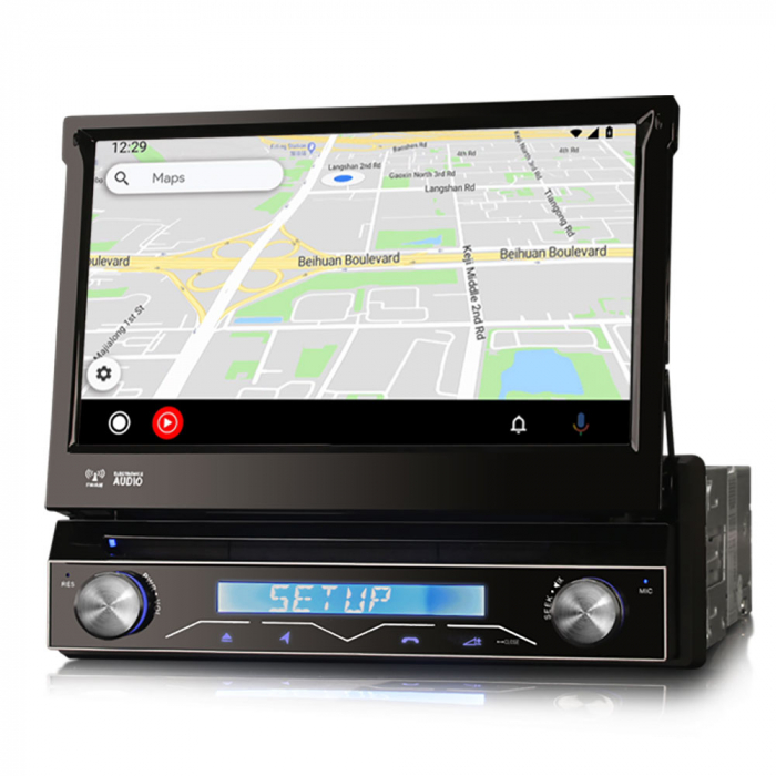 Navigatie auto 1 DIN, Multimedia player auto, ecran retractabil, Android 13 [8]