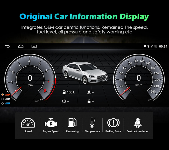 Navigatie auto 2 din, Pachet dedicat Audi A4/A5/B8/S4/S5, Android 11, 10.25 Inch [17]