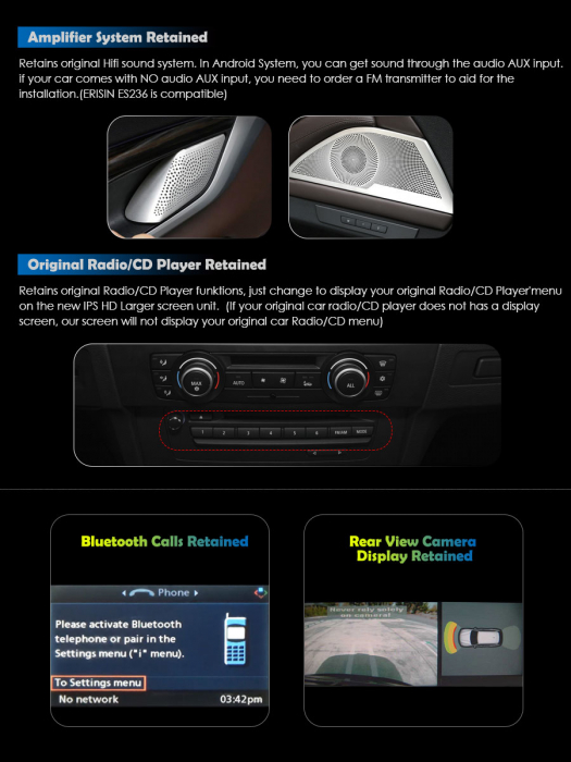 Navigatie auto 2 din, Pachet dedicat BMW Seria 3 E60 E61 E63 E64 E90 E91 E92 E93 CIC CC, Android 11, 8.8 Inch [17]