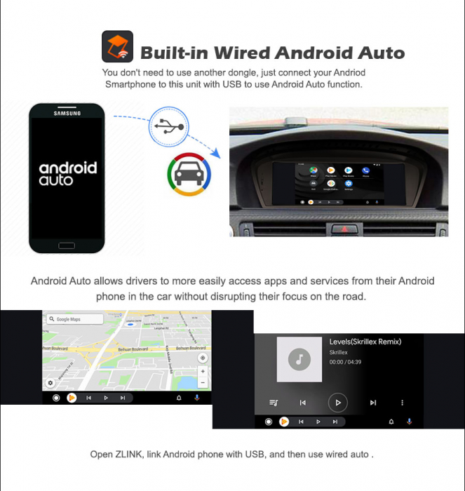 Navigatie auto 2 din, Pachet dedicat BMW Seria 3 E60 E61 E63 E64 E90 E91 E92 E93 CIC CC, Android 11, 8.8 Inch [19]