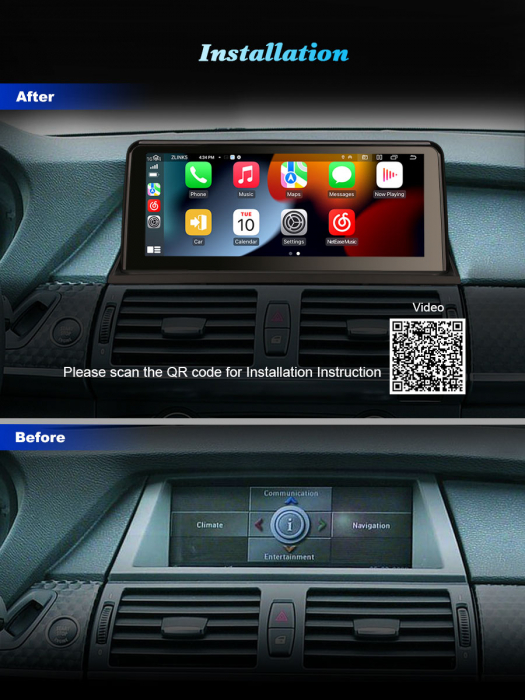 Navigatie auto 2 din, Pachet dedicat BMW X5 E70 X6 E71, Android 13, Octa Core [11]