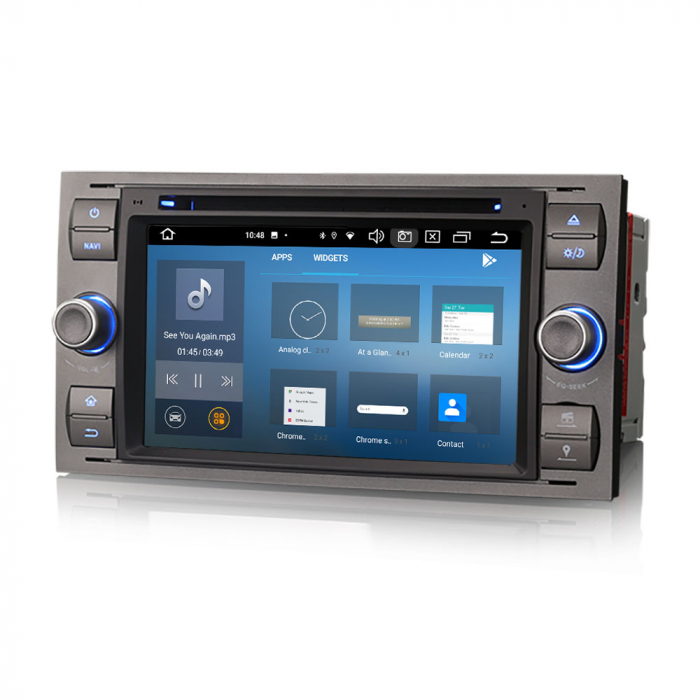 Navigatie auto 2 din, Pachet dedicat Ford Fiesta Fusion Kuga Transit Galaxy, 7 Inch, Android 13 [8]
