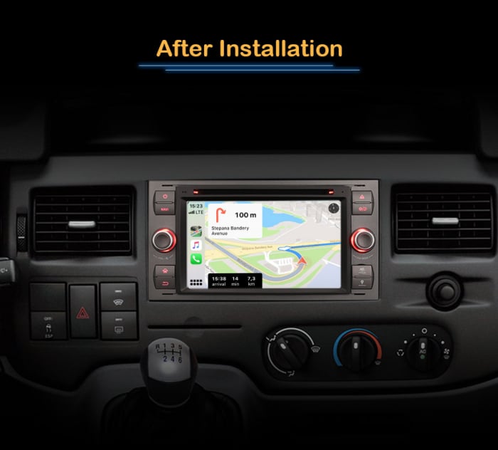 Navigatie auto 2 din, Pachet dedicat Ford Fiesta Fusion Kuga Transit Galaxy, 7 Inch, Android 13 [10]