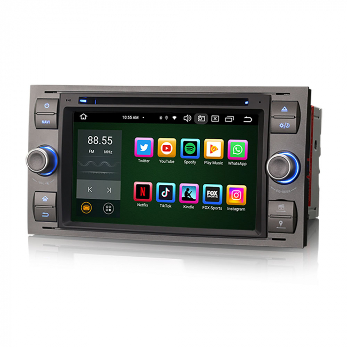 Navigatie auto 2 din, Pachet dedicat Ford Fiesta Fusion Kuga Transit Galaxy, 7 Inch, Android 13 [3]