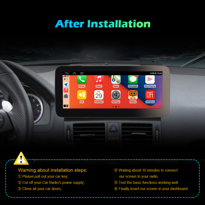 Navigatie auto 2 din, Pachet dedicat Mercedes-Benz C-Class W204 2008-2010, Android 11, 10.25 Inch [11]