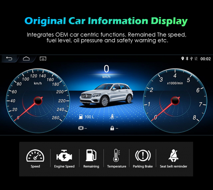 Navigatie auto 2 din, Pachet dedicat Mercedes Benz GLK-Class X204, Android 11, 10.25 Inch [13]