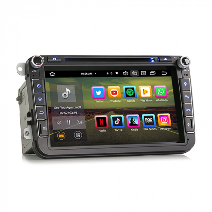 Navigatie auto 2 din, Pachet dedicat VW Golf Passat Polo Bora Seat Peugeot 307, Android 12 [2]