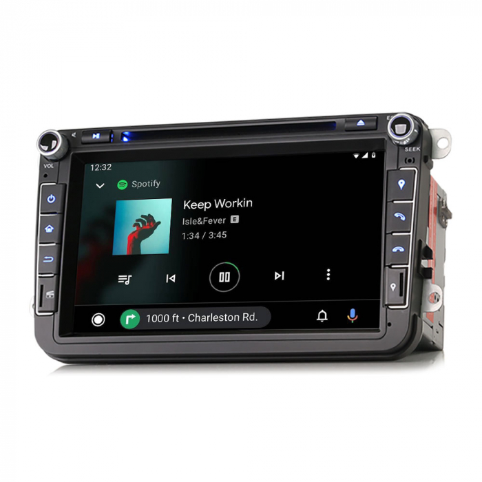 Navigatie auto 2 din, Pachet dedicat VW Golf Passat Polo Bora Seat Peugeot 307, Android 12 [4]