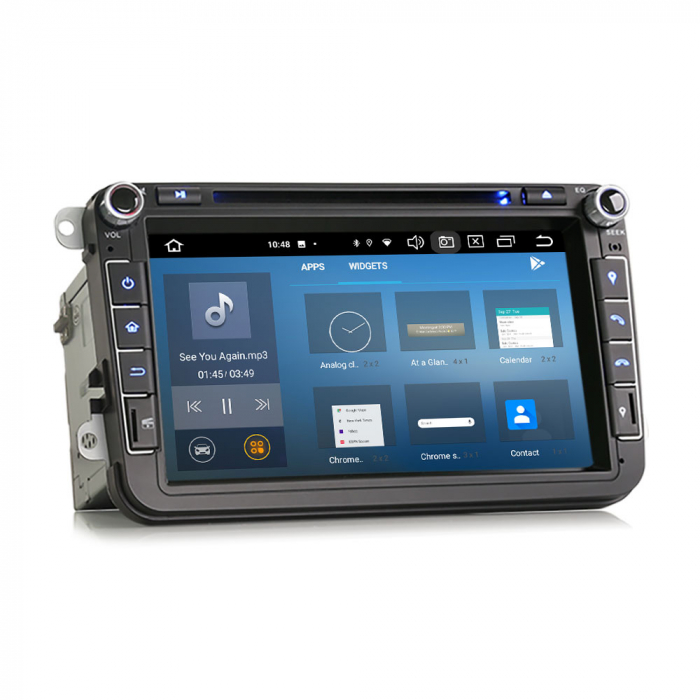 Navigatie auto 2 din, Pachet dedicat VW Golf Passat Polo Bora Seat Peugeot 307, Android 12 [7]