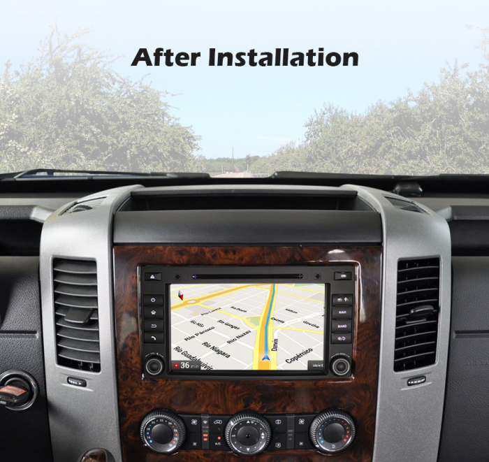Navigatie auto, Mercedes-Benz A/B Class W169 Vito Viano Sprinter VW Crafter, 8 inch, Android 10 [11]