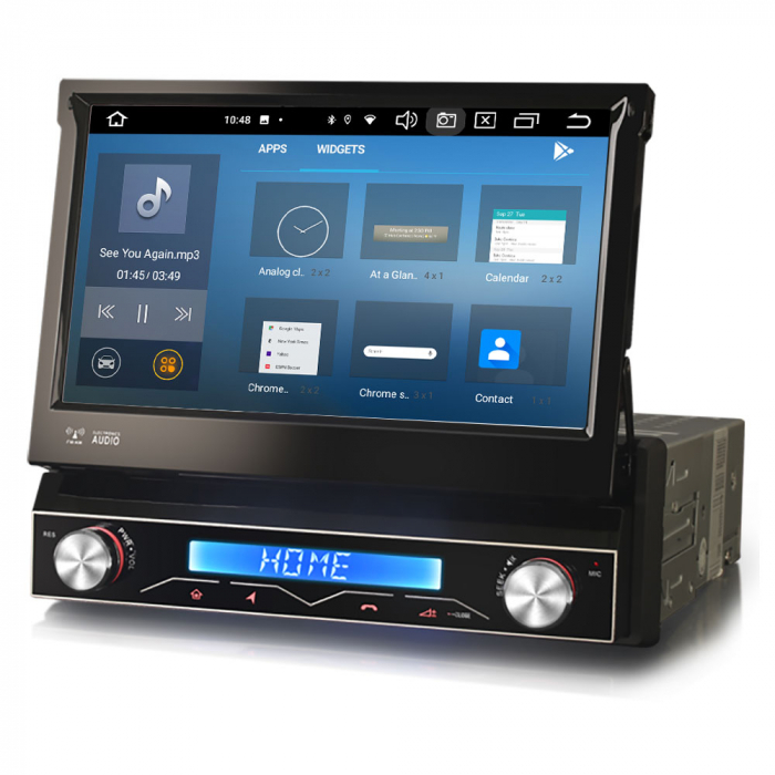Navigatie auto / Multimedia player auto 1DIN, ecran retractabil, Android 13, WiFi Bluetooth 5.0 [7]