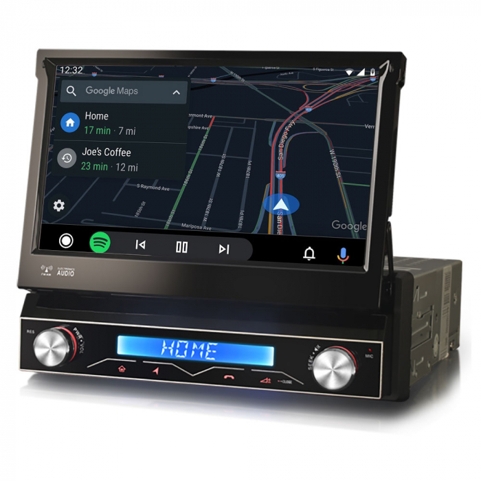 Navigatie auto / Multimedia player auto 1DIN, ecran retractabil, Android 13, WiFi Bluetooth 5.0 [5]