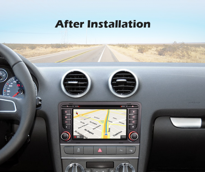 Navigatie auto, Pachet dedicat AUDI A3 (2003-2011) S3 RS3 RNSE-PU ,7 inch, Android 10 [11]
