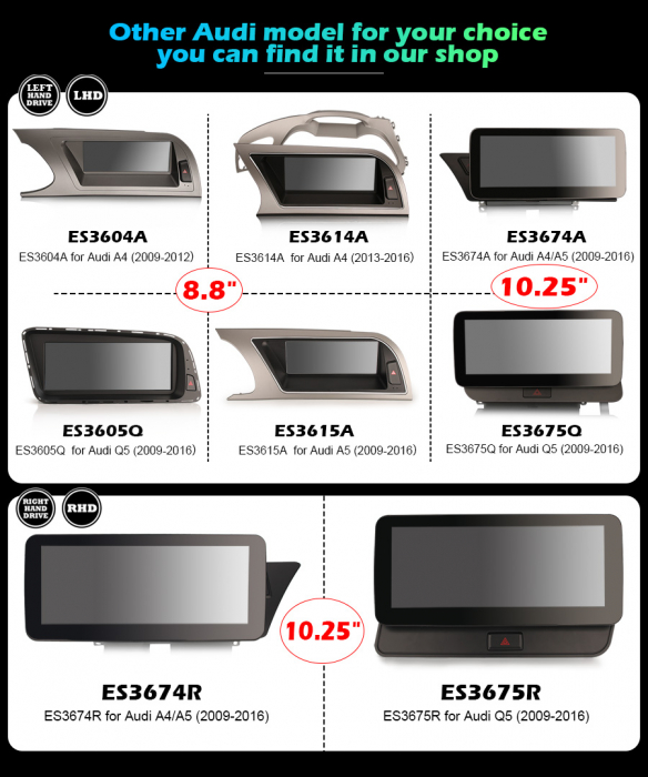 Navigatie auto, Pachet dedicat Audi A5 2009-2016,8.8 inch, Android 11 [39]