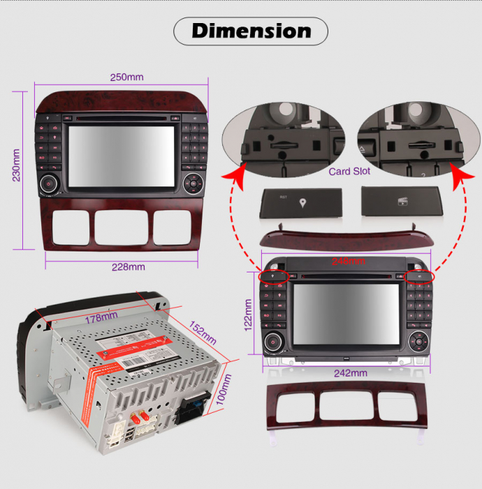 Navigatie auto, Pachet dedicat Mercedes Benz S-Class W220, Android 11, 7 inch, Octa Core [17]