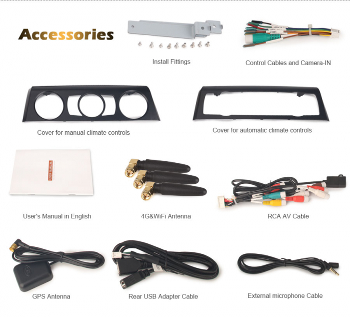 Navigatie auto, Pachet dedicat BMW 1 Serie E81 Hatchback E82 E88 , Android 13 [23]