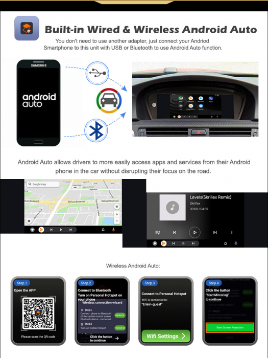 Navigatie auto, Pachet dedicat, BMW 3er E60 E61 E63 E64 E90 E91 E92 E93 CCC, 8.8 Inch, Android 11, Octa Core [13]