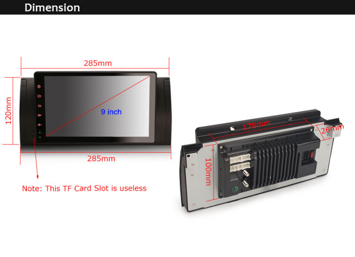 Navigatie auto, Pachet dedicat  BMW E39 X5 E53 M5,9 inch, Android 11, Octa Core [23]
