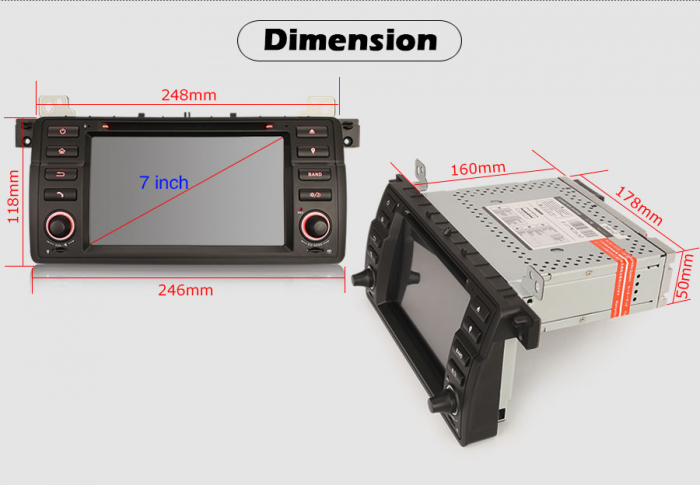 Navigatie auto, Pachet dedicat BMW E46, 7 Inch, Octa Core [22]